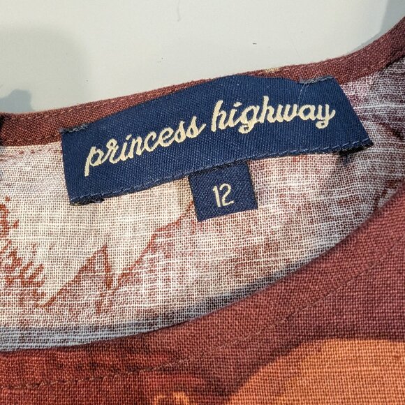 Princess Highway Horse Motif Dress, Linen/Cotton Blend, Size 12 - Picture 2 of 9